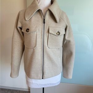 Avec Les Filles Beige Pea Coat